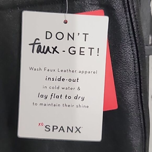 Spanx nwt Faux Leather Moto Leggings - Picture 6 of 11